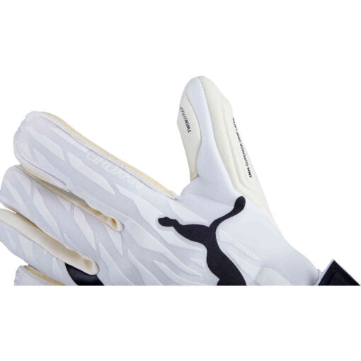 PUMA Ultra Grip 1 Hybrid Pro Goalkeeper Gloves - White, Black, Spring Break, Deep Orchard & Yellow Alert - Image 5