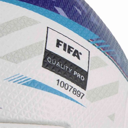 PUMA Serie A Winter Orbita Offcial Match Soccer Ball - Pele Yellow & Blue Glimmer with Multicolour2023/24 - Image 4