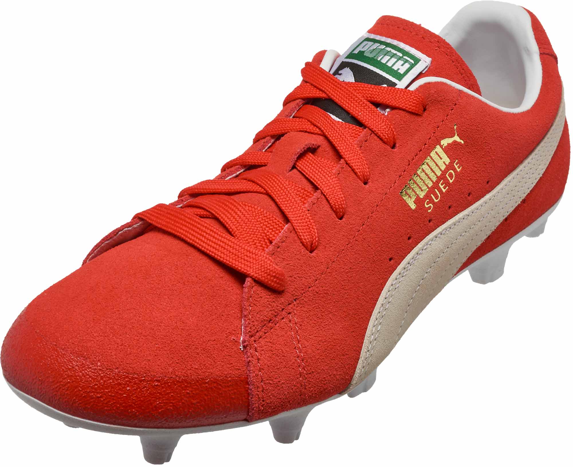 red puma soccer cleats