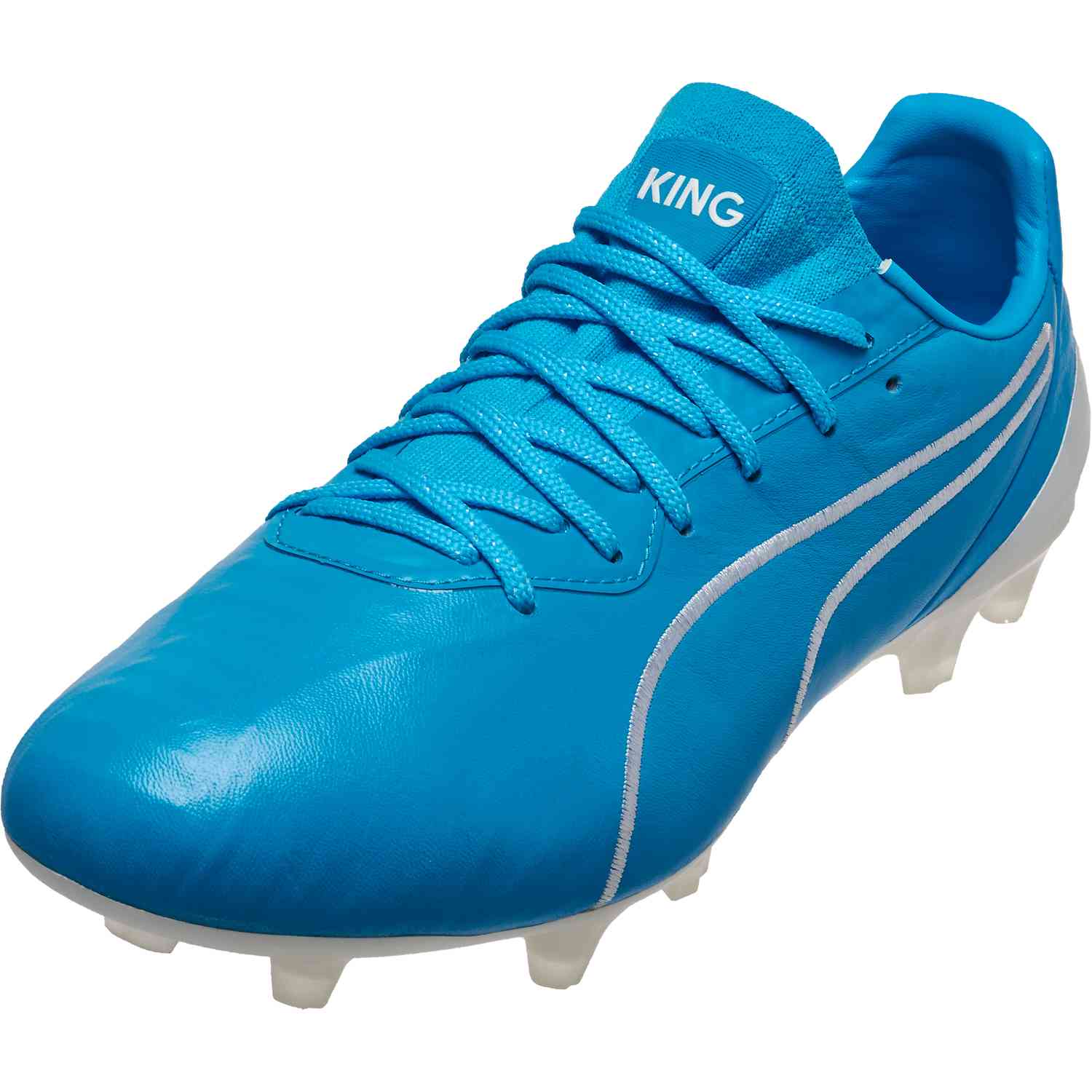 Puma King Platinum FG - Luminous Blue & Puma White - Soccer Master