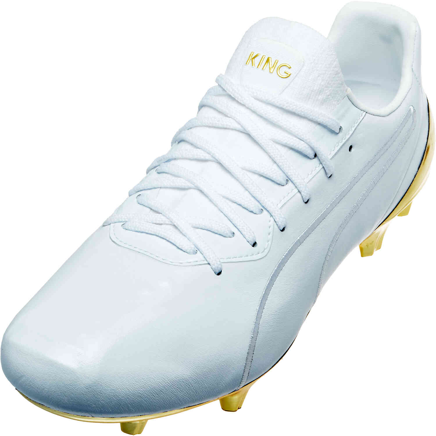 Puma King Platinum FG - Puma White & Puma Team Gold - Soccer Master