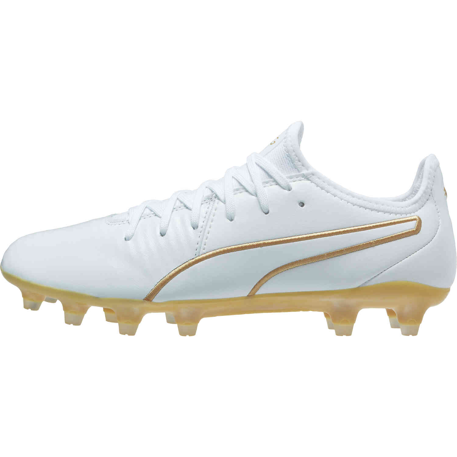Puma King Pro FG Puma White Puma Team Gold Soccer Master