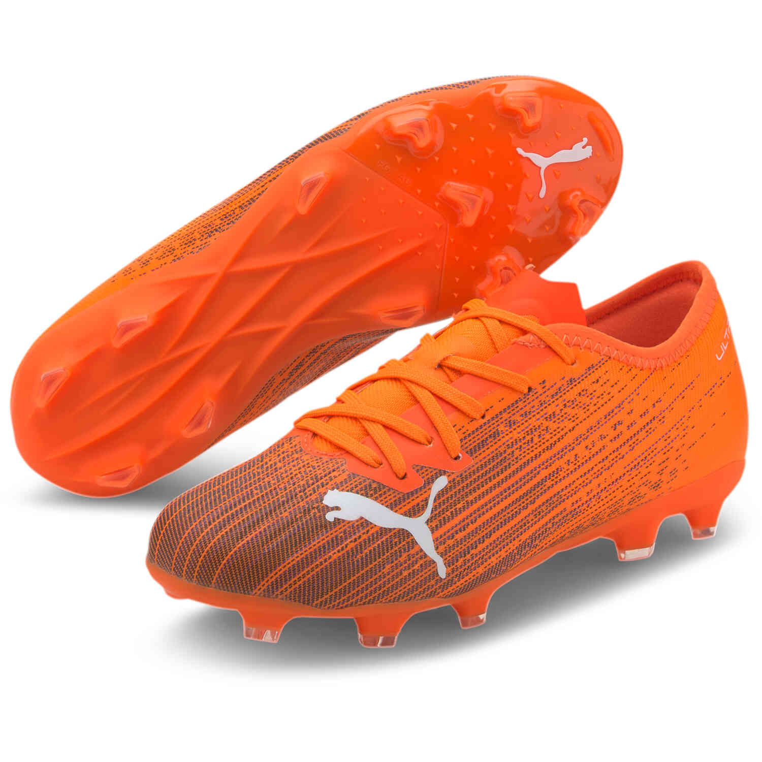 Kids Puma Ultra 2.1 FG Shocking Orange Soccer Master