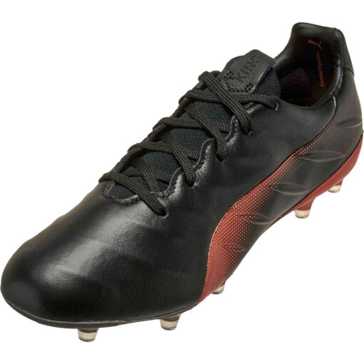 PUMA KING Platinum 21 FG/AG Soccer Cleats - Black & Neon Citrus