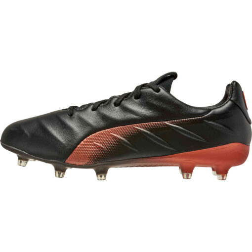 PUMA KING Platinum 21 FG/AG Soccer Cleats - Black & Neon Citrus - Image 2