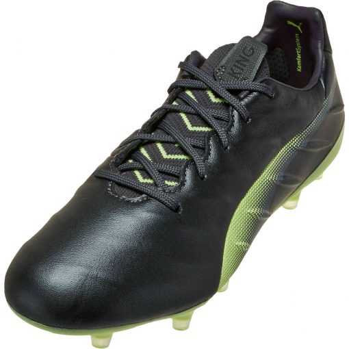 PUMA King Platinum 21 FG/AG Soccer Cleats - Asphalt & Fizzy Light with Periscope