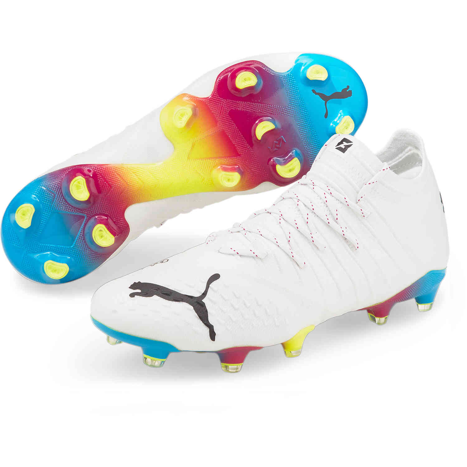 Puma Future 1 3 Fg White Ocean Dive With Black Soccer Master