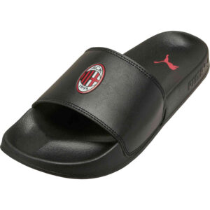 PUMA AC Milan Leadcat 2.0 Slides - Black & Tango Red - Soccer Master