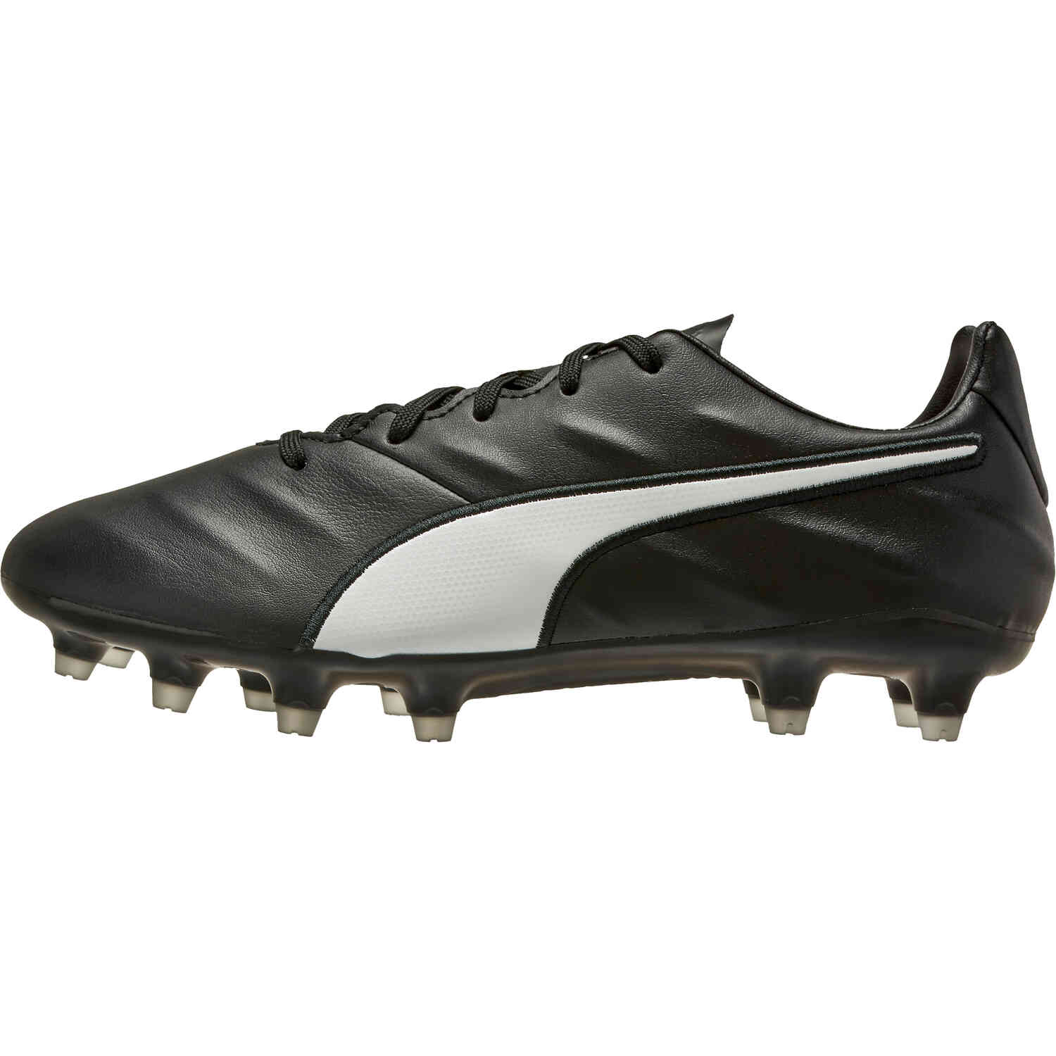 Puma king discount black white blue