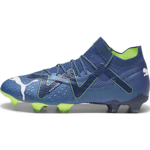 PUMA Future Ultimate FG/AG Soccer Cleats - Persian Blue, White & Pro Green - Image 2