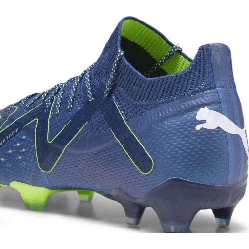 PUMA Future Ultimate FG/AG Soccer Cleats - Persian Blue, White & Pro Green - Image 4