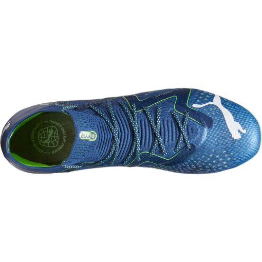 PUMA Future Ultimate FG/AG Soccer Cleats - Persian Blue, White & Pro Green - Image 5