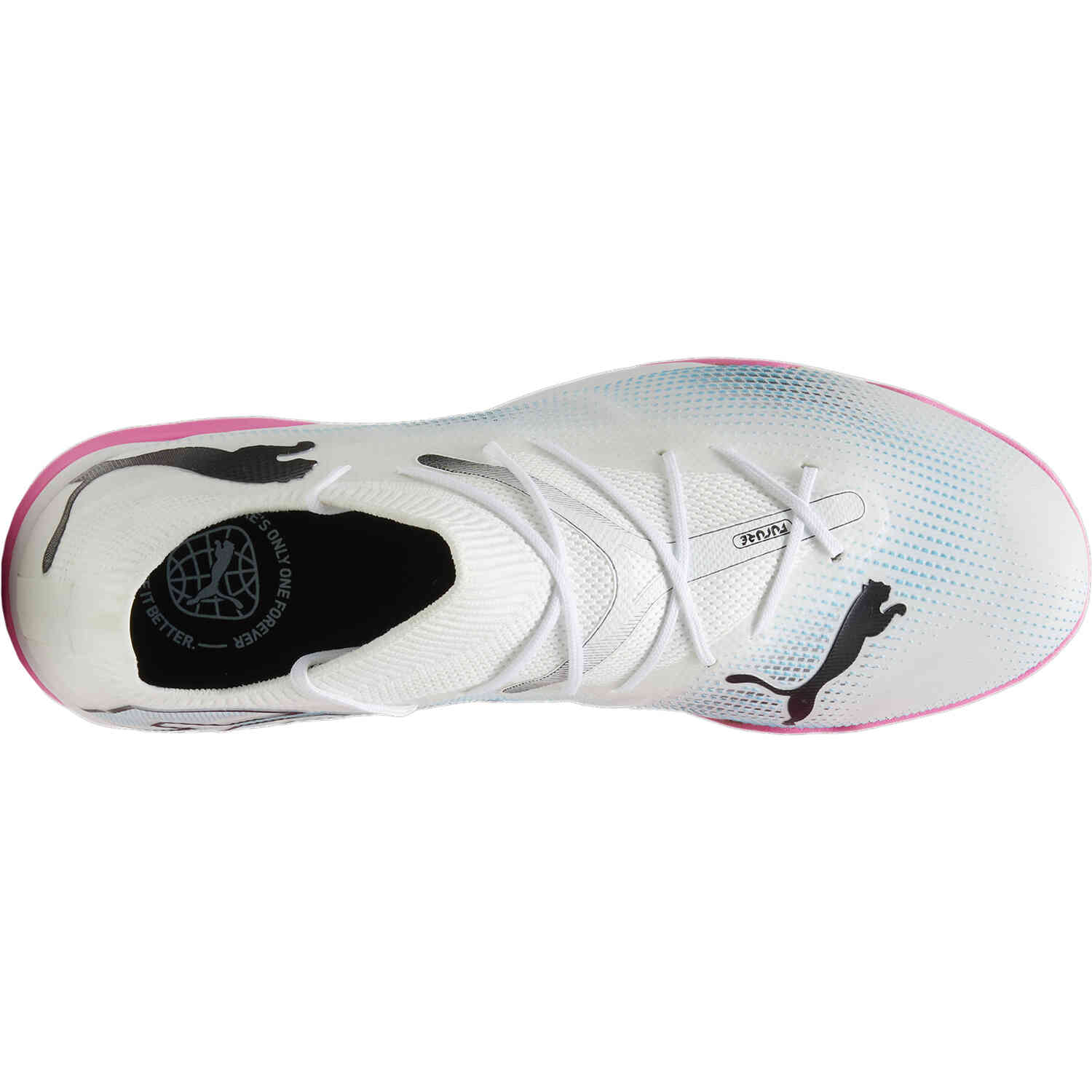 PUMA Future 7 Match TT Turf Soccer Shoes PUMA White PUMA Black Poison Pink Soccer Master