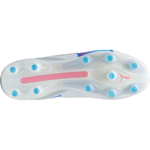 Puma King Ultimate FG - Puma White & Bluemazing with Flat Light Gray with Sunset Glow - Image 6