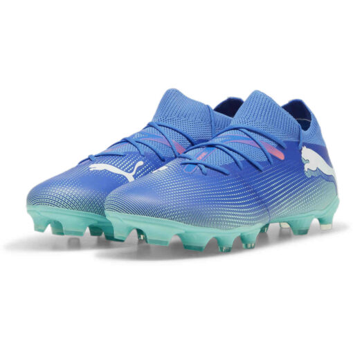 Puma Future 7 Match FG - Bluemazing & Puma White with Electric Peppermint
