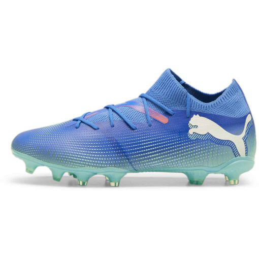 Puma Future 7 Match FG - Bluemazing & Puma White with Electric Peppermint - Image 2