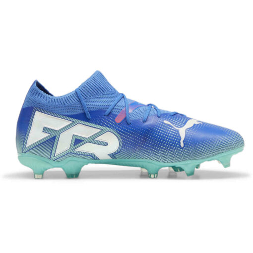 Puma Future 7 Match FG - Bluemazing & Puma White with Electric Peppermint - Image 3