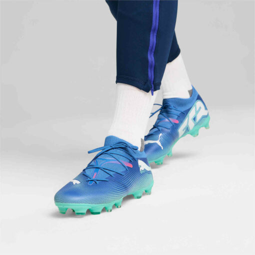 Puma Future 7 Match FG - Bluemazing & Puma White with Electric Peppermint - Image 7