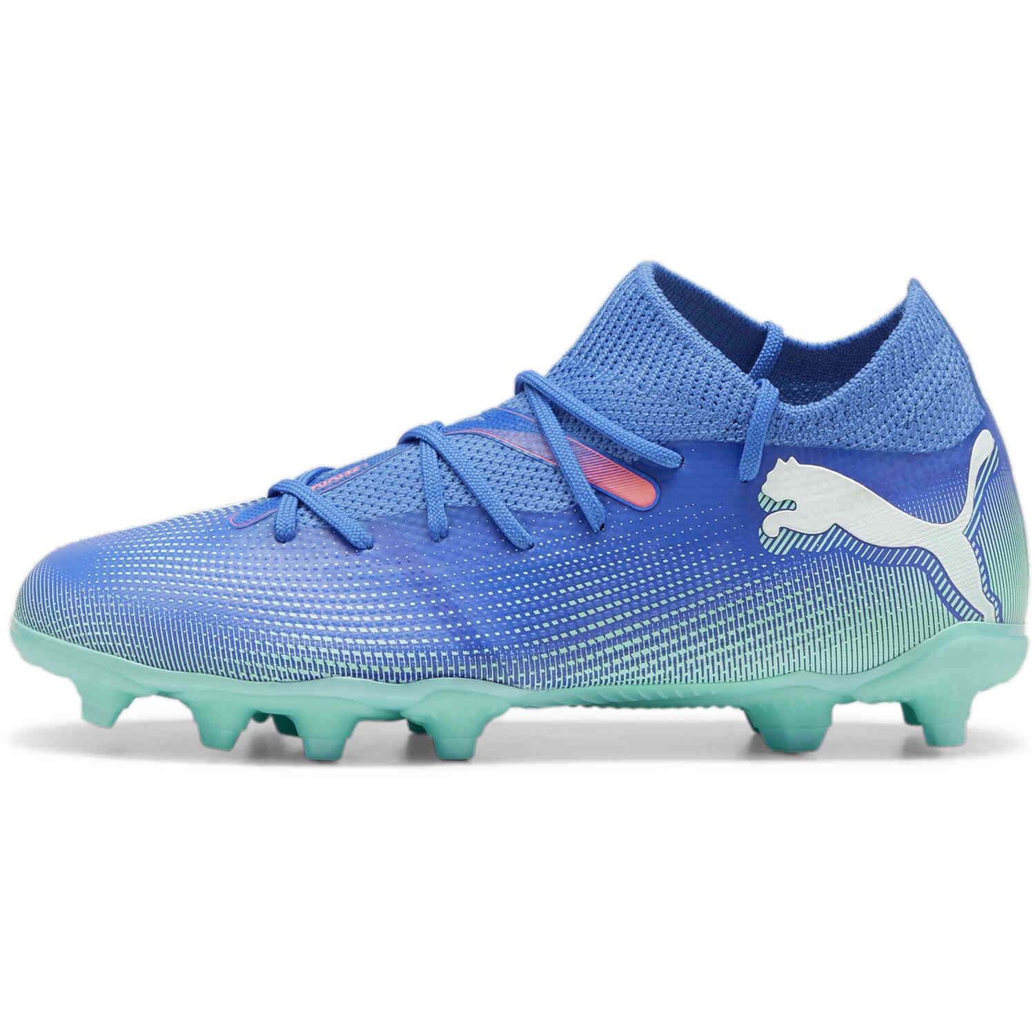 Kids Puma Future 7 Match FG - Bluemazing & Puma White with