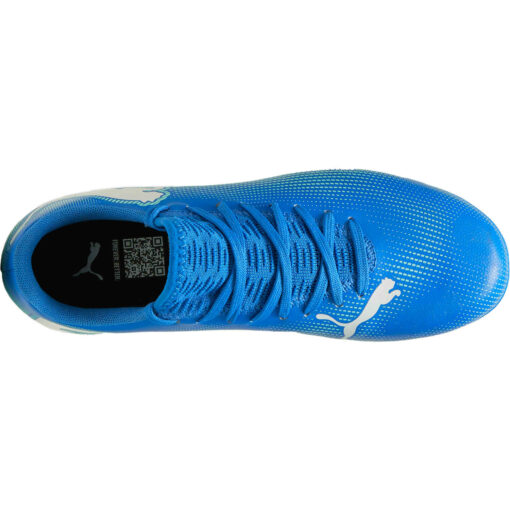 Kids Puma Future 7 Play FG - Hyperlink Blue & Mint with Puma White - Image 5