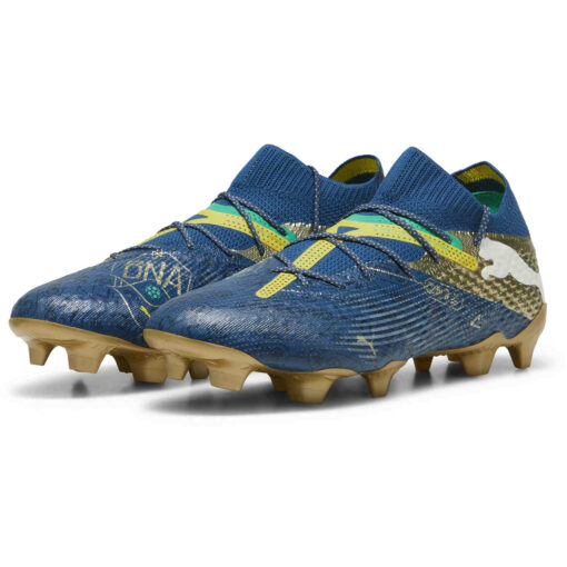 Puma Future 7 Ultimate BNA FG Firm Ground - Sailing Blue & Marine Blue with Pele Yellow with Grassy Green with Gold