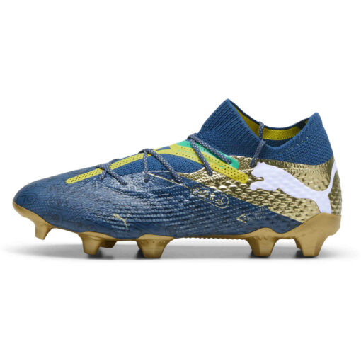 Puma Future 7 Ultimate BNA FG Firm Ground - Sailing Blue & Marine Blue with Pele Yellow with Grassy Green with Gold - Image 2