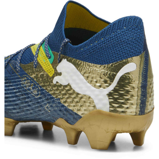 Puma Future 7 Ultimate BNA FG Firm Ground - Sailing Blue & Marine Blue with Pele Yellow with Grassy Green with Gold - Image 4