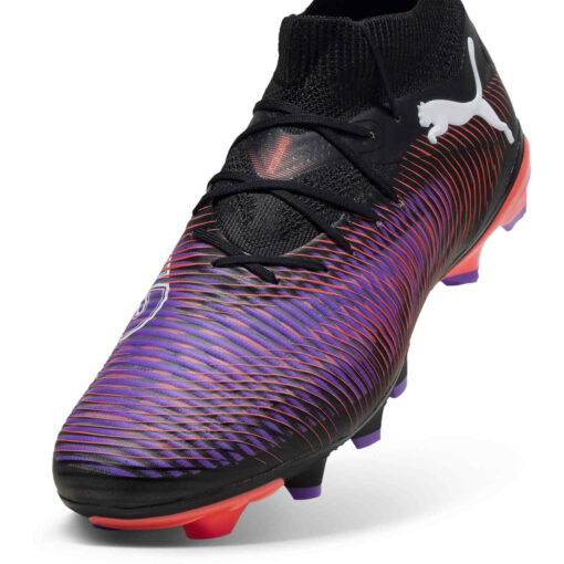 PUMA Future 8 Pro FG - Puma Black & Puma White with Glowing Red - Image 5