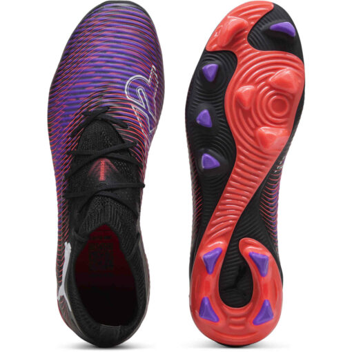 PUMA Future 8 Pro FG - Puma Black & Puma White with Glowing Red - Image 6