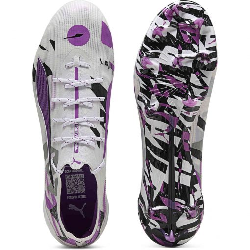 PUMA Ultra 5 Ultimate FG - Puma White & Pure Magenta with Feather Gray with Puma Black - Image 6