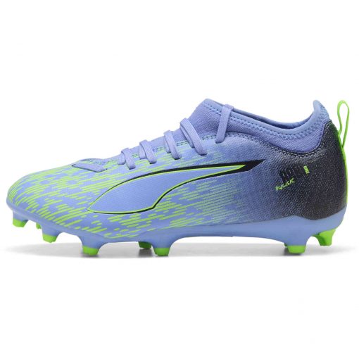Kids PUMA Ultra 5 Match FG - Elektro Purple & Green Glare with Puma Black - Image 2