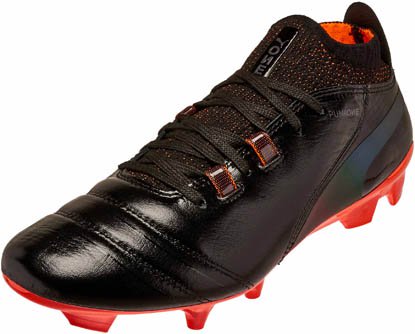 puma one black orange