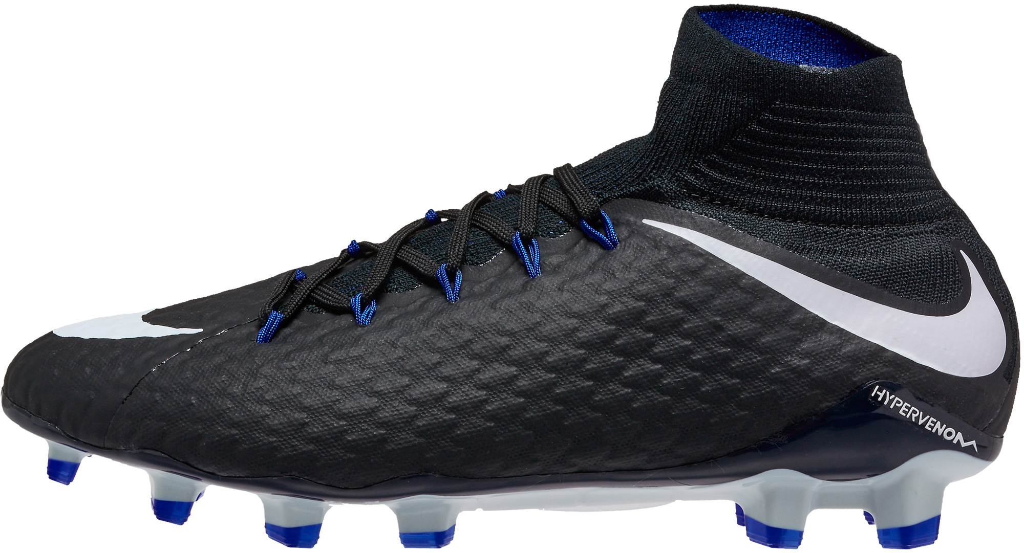 Nike Hypervenom Phatal III DF FG Soccer Cleats - Black & White - Soccer ...
