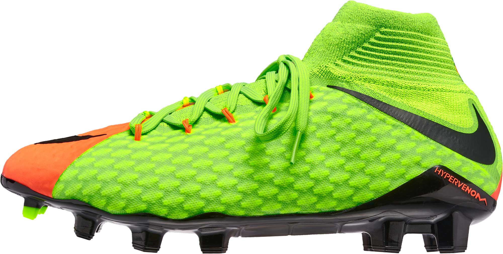 debat overschreden privaat Nike Hypervenom Phatal III FG Soccer Cleats - Electric Green & Hyper Orange  - Soccer Master