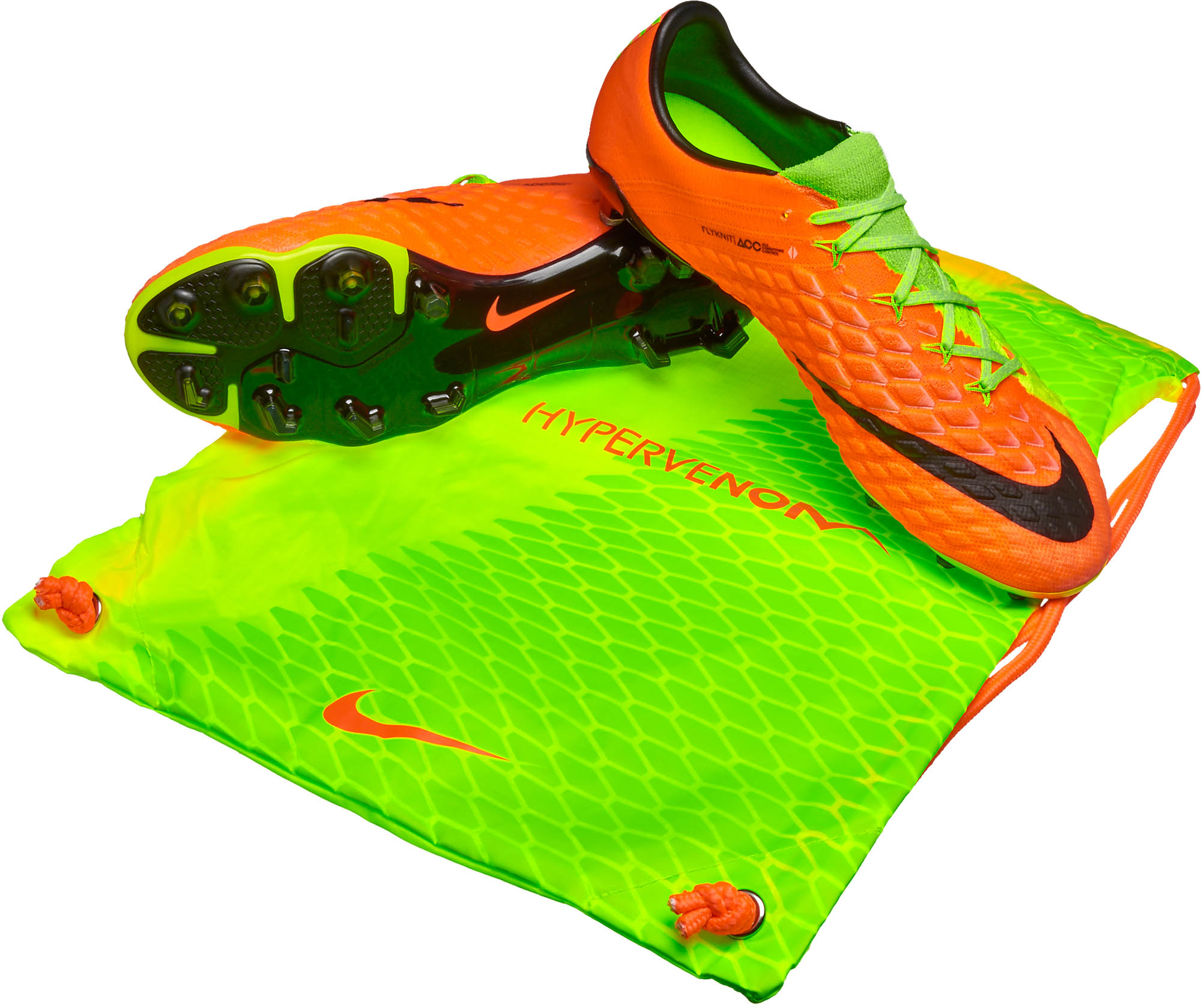 nike hypervenom orange green