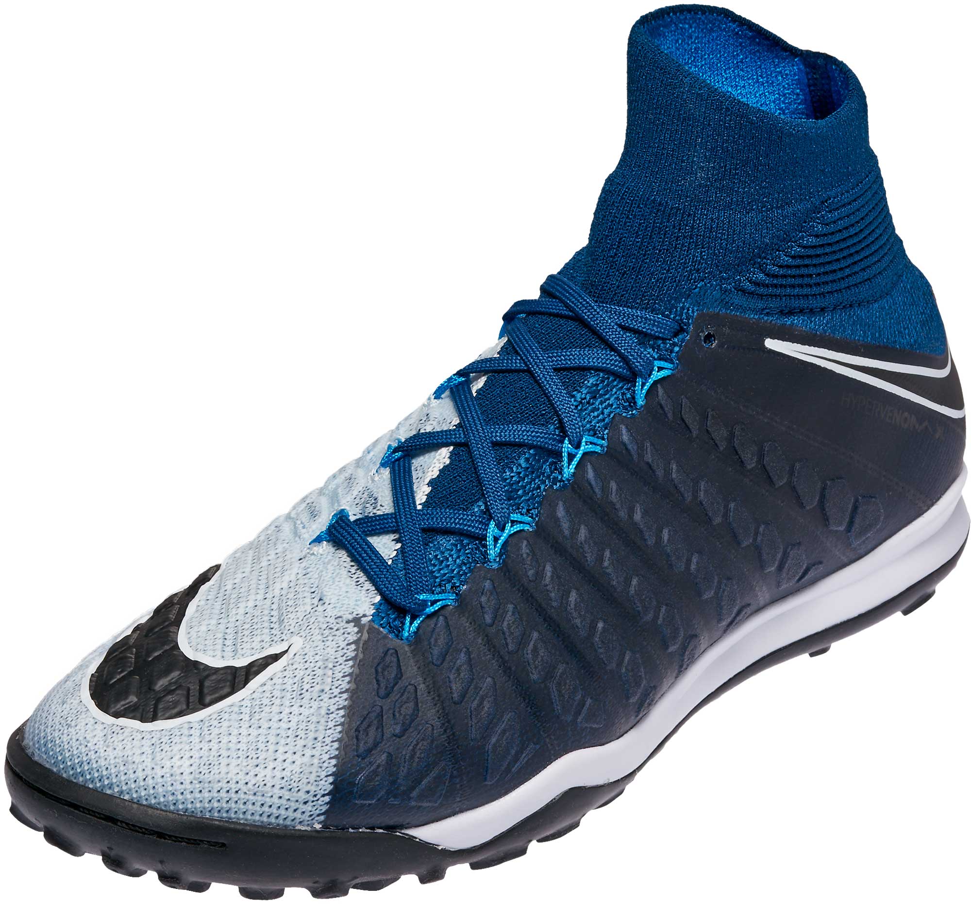Nike HypervenomX II DF TF Soccer Shoes - Blue & Black - Soccer Master