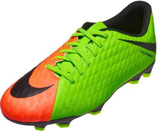 jealousy Baffle have Nike Kids Hypervenom Phade III FG Soccer Cleats - Electric Green & Hyper  Orange - Soccer Master