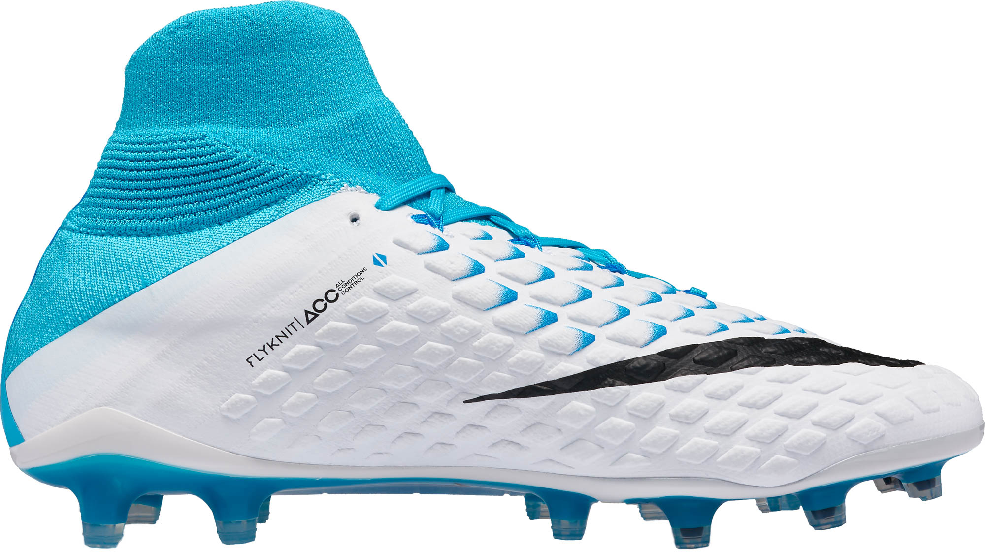 Nike Phantom III DF FG Soccer Cleats White & Photo Blue - Soccer Master