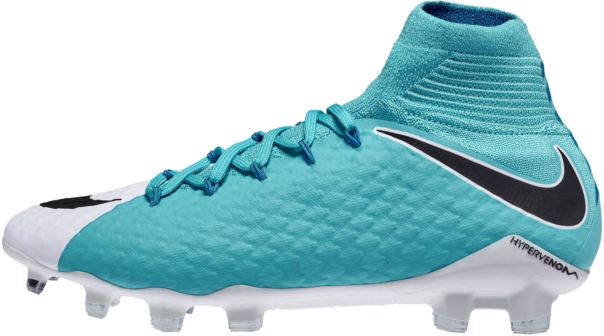 Nike Hypervenom Phatal III DF FG Soccer Cleats - White & Photo Blue ...