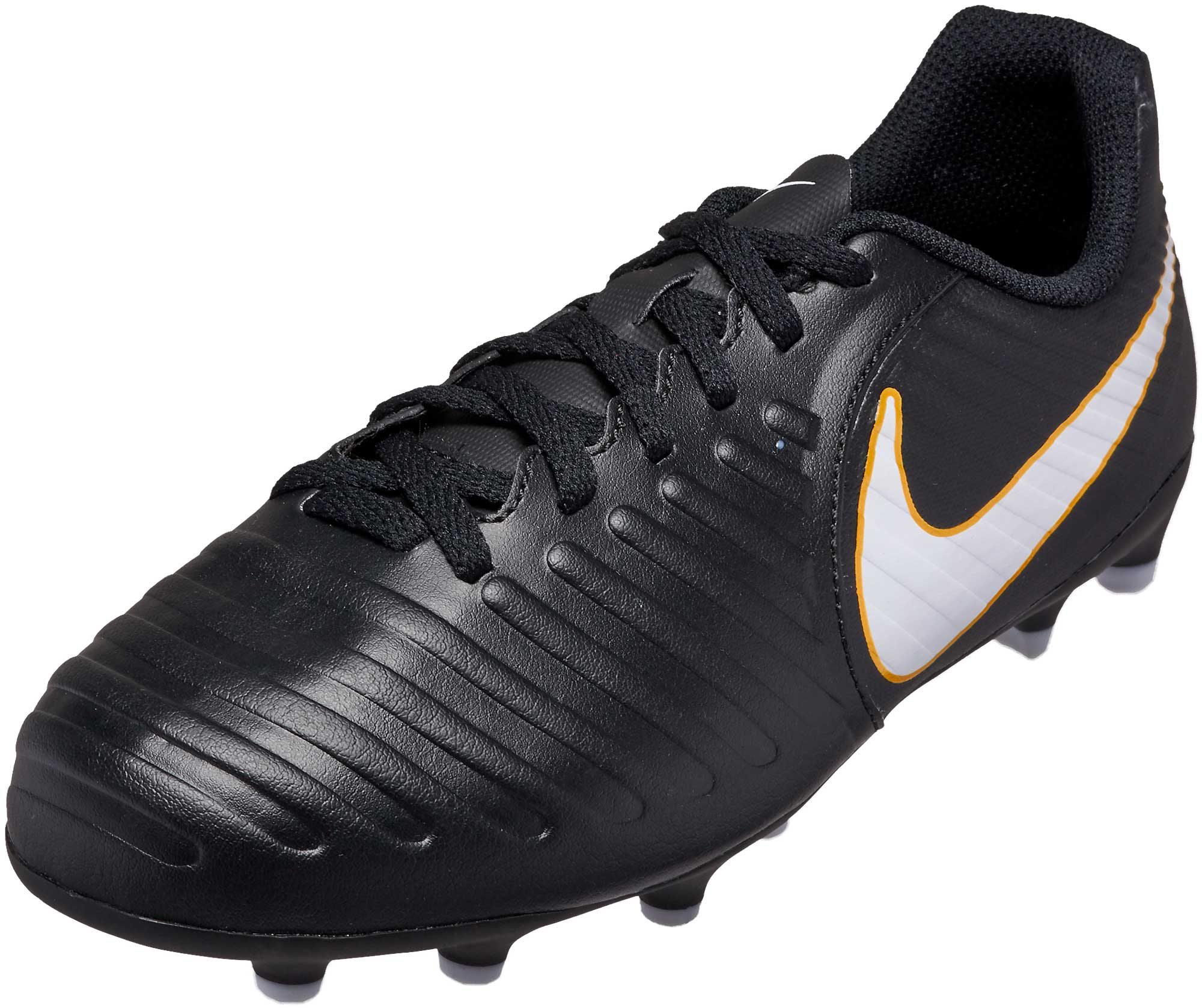 Nike Kids Tiempo Rio IV FG Soccer Cleats Black White Soccer