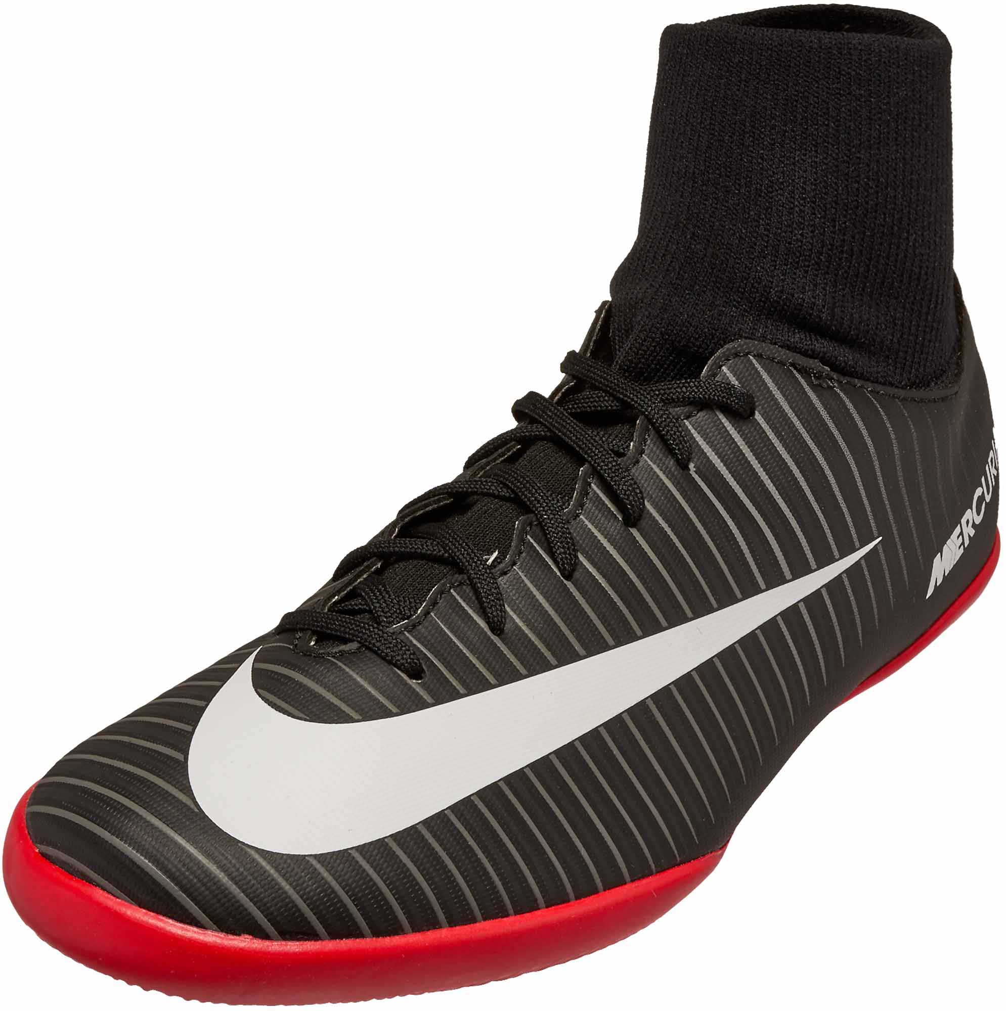 Nike Kids Mercurial Victory VI DF IC Black White Soccer Master