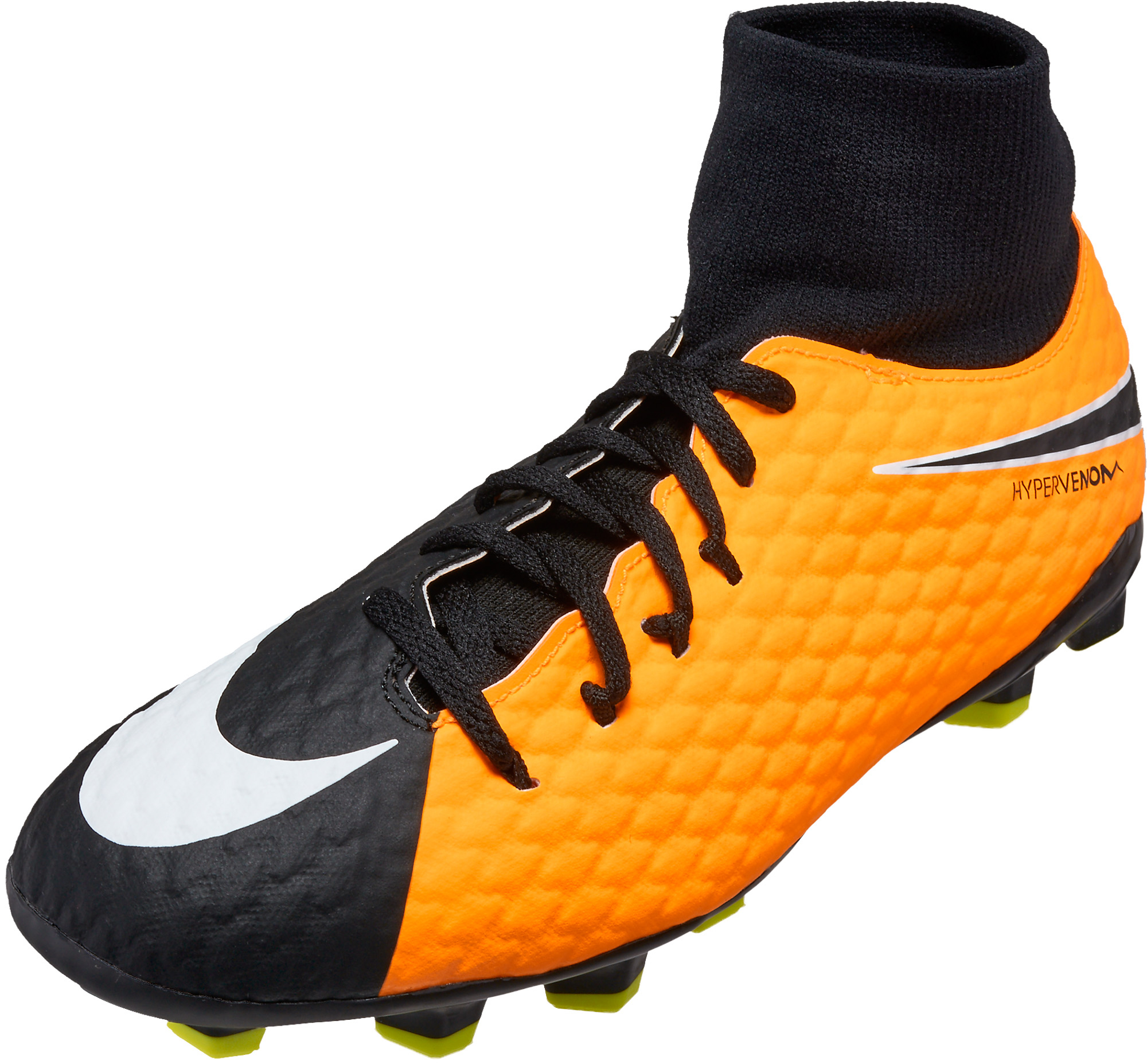 kids orange soccer cleats