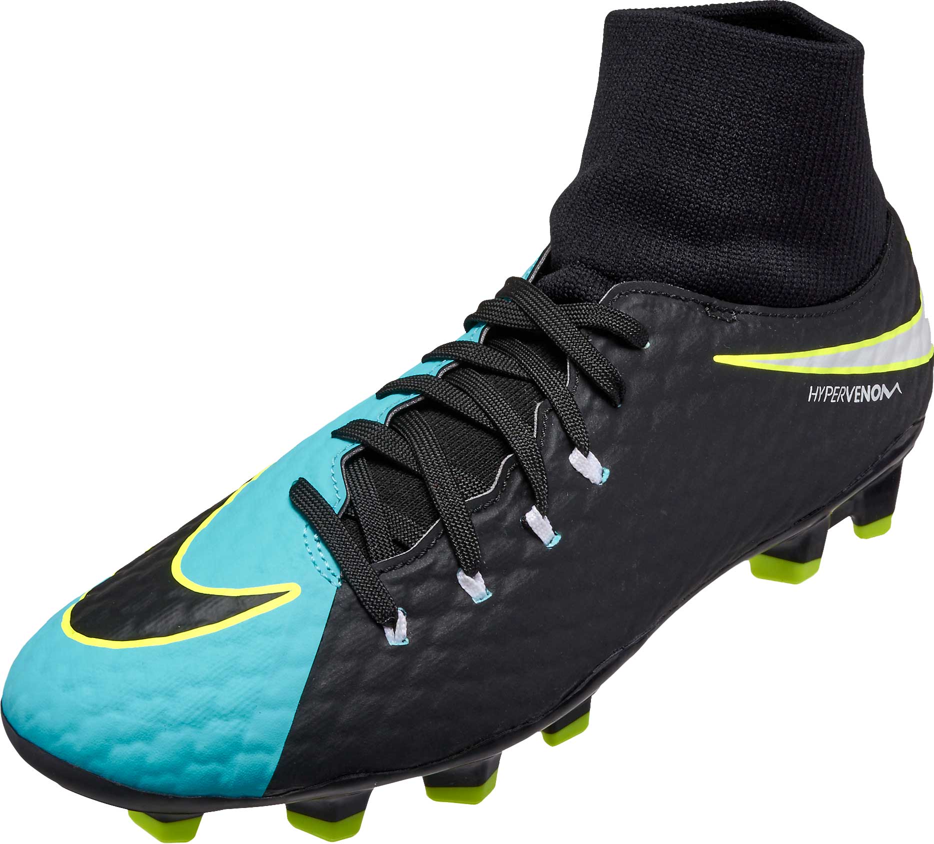 Nike Womens Hypervenom Phelon DF FG - Aqua & White - Soccer Master