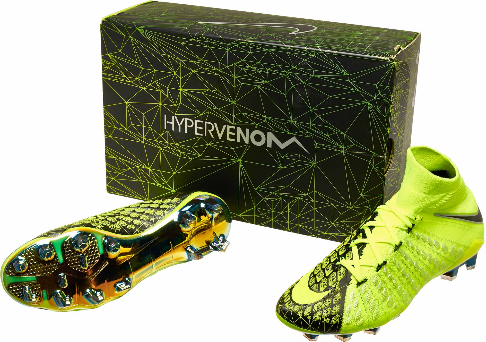 Nike Kids Hypervenom Phantom III FG EA Sports - Volt & Black - Soccer Master
