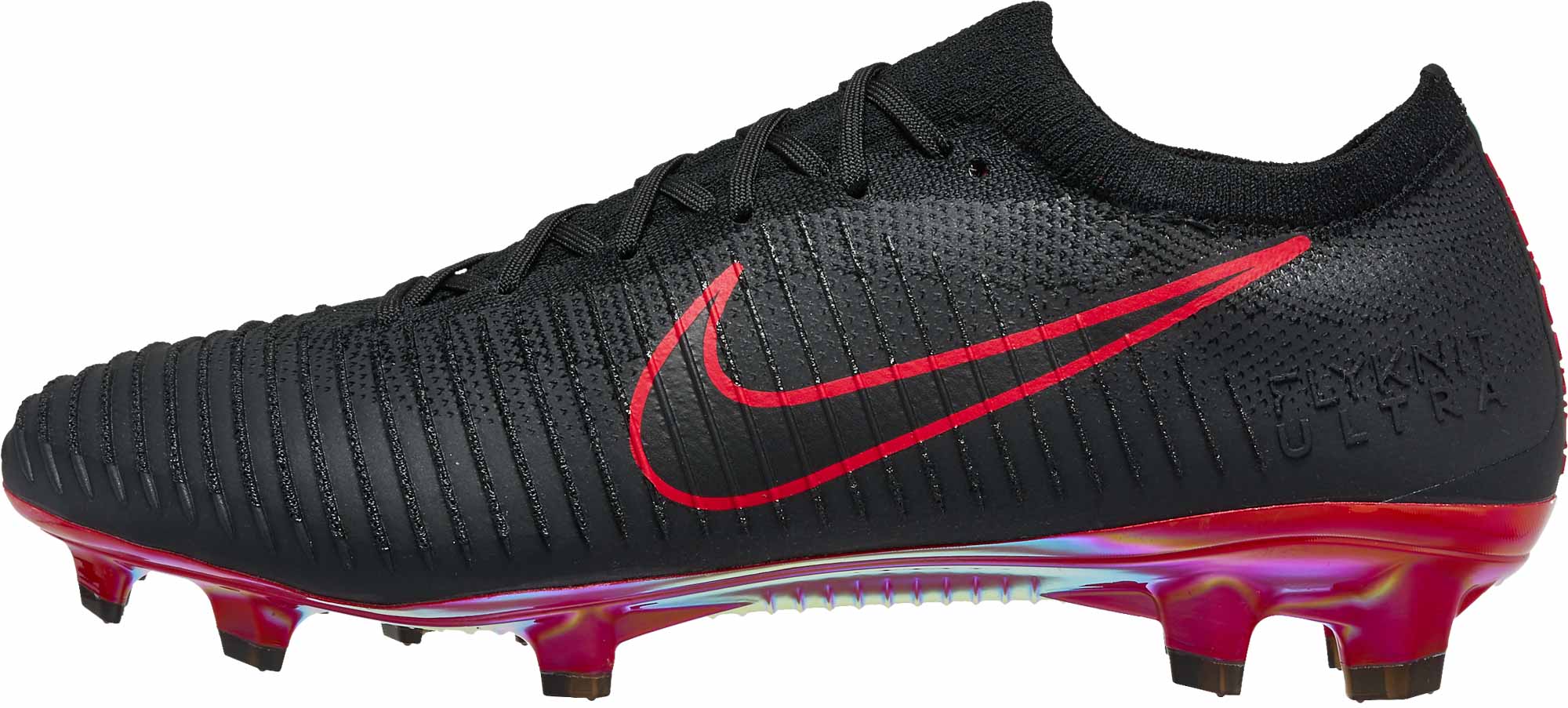 nike mercurial vapor flyknit ultra fg black red