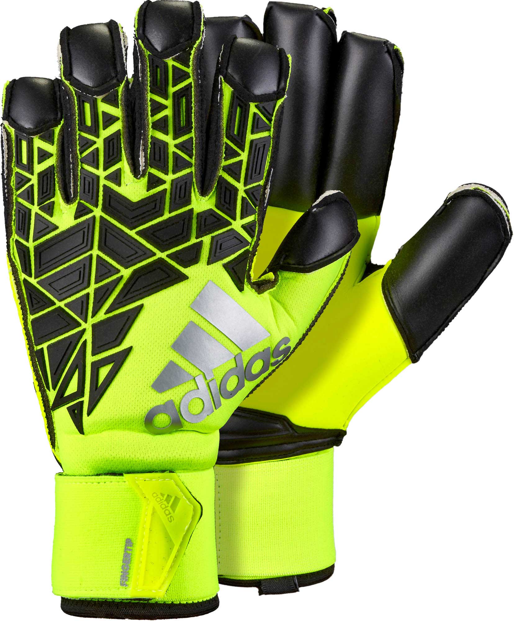 adidas ACE Trans Fingertip Goalkeeper Gloves Solar Yellow/Black - Soccer Master