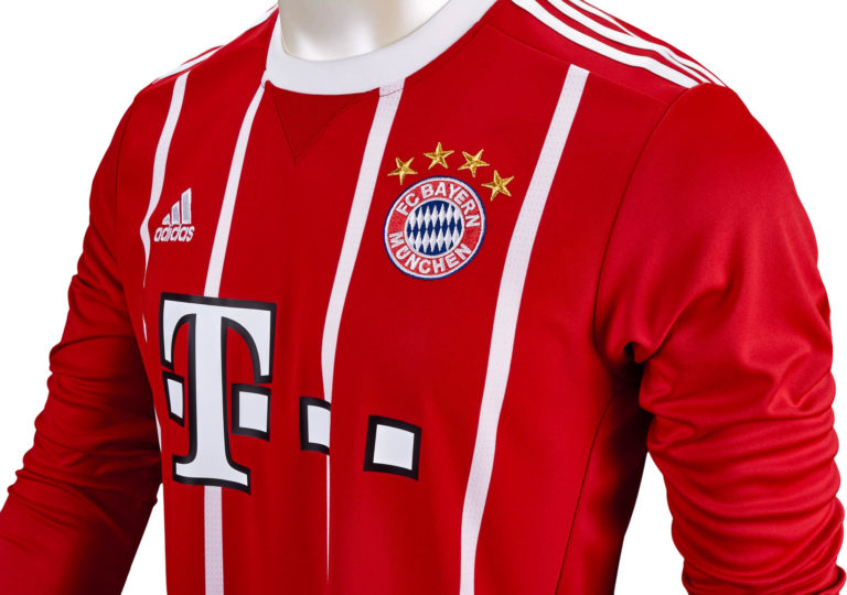 adidas Bayern Munich L/S Home Jersey 2017-18 - Soccer Master
