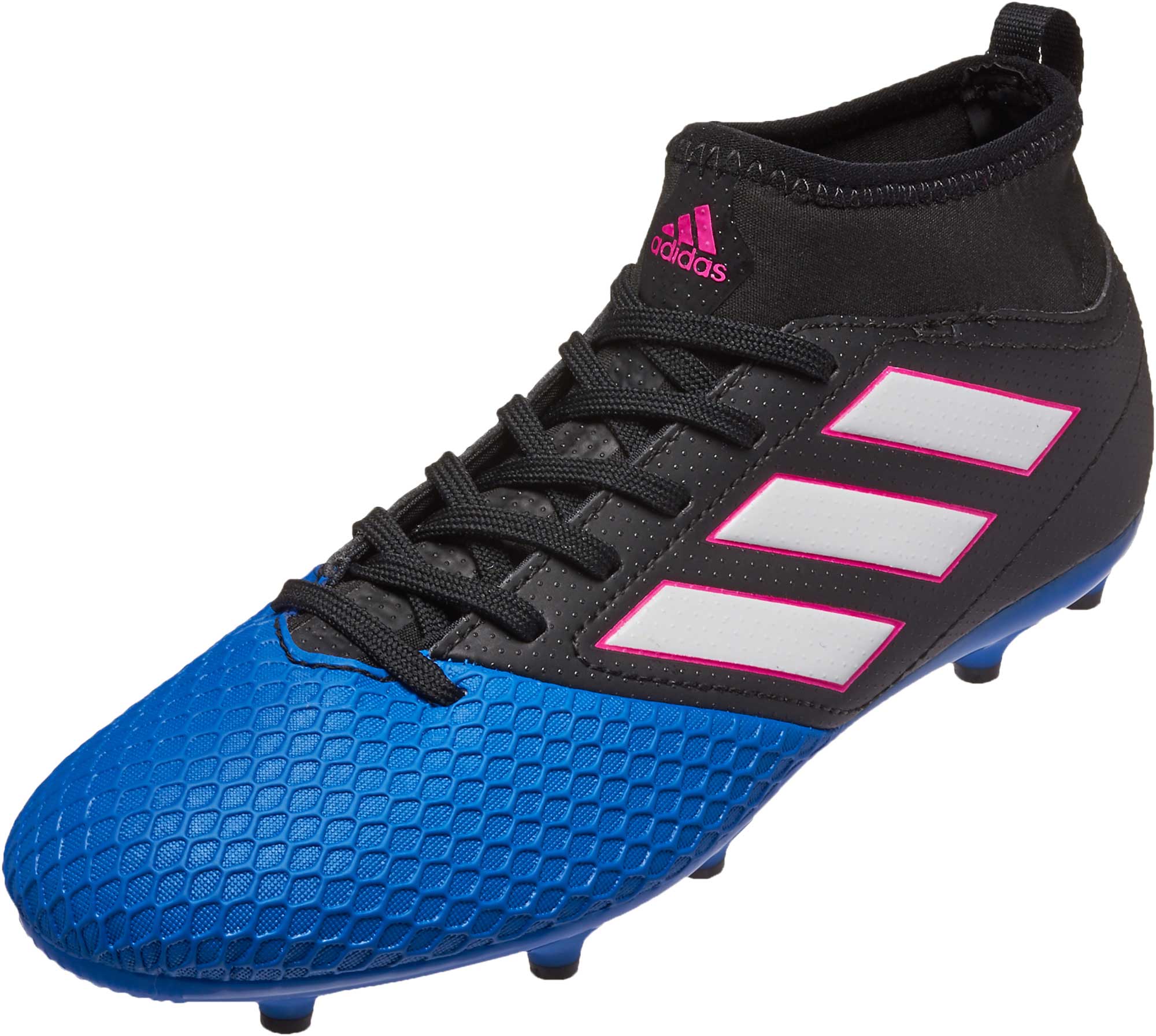 adidas Kids ACE 17.3 FG Soccer Cleats - Black & Blue Master