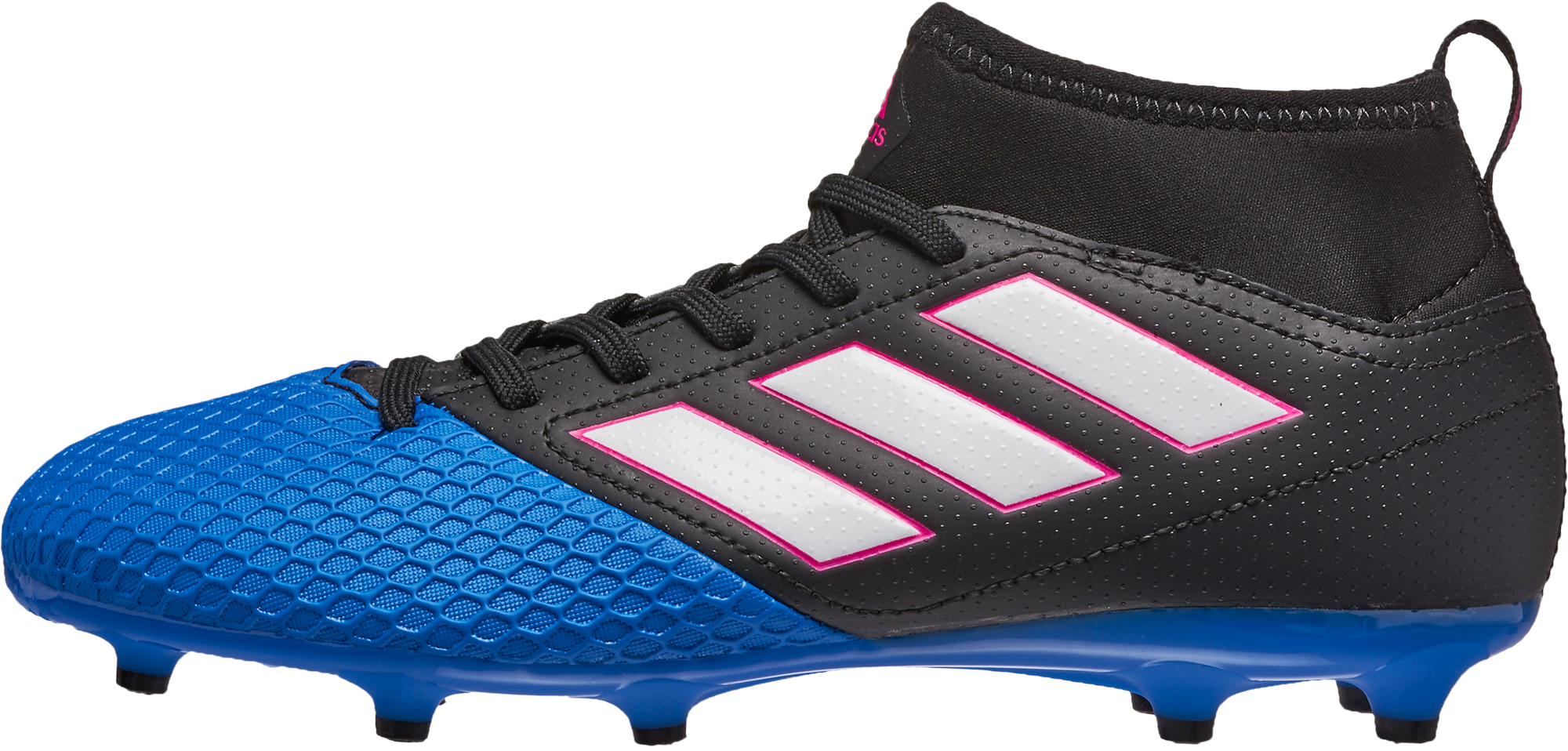 adidas Kids ACE 17.3 FG Soccer Cleats - Black & Blue Master