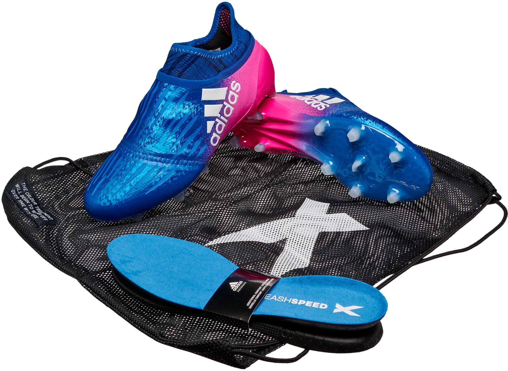 adidas X 16+ Purechaos FG Cleats - Blue & Shock Pink - Soccer Master